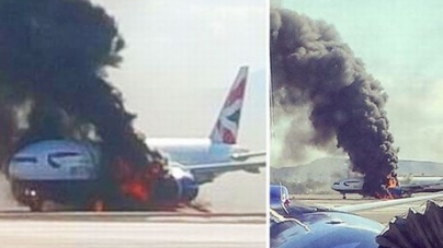 Τρόμος στην απογείωση: Αεροσκάφος της British Airways στις φλόγες